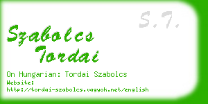 szabolcs tordai business card